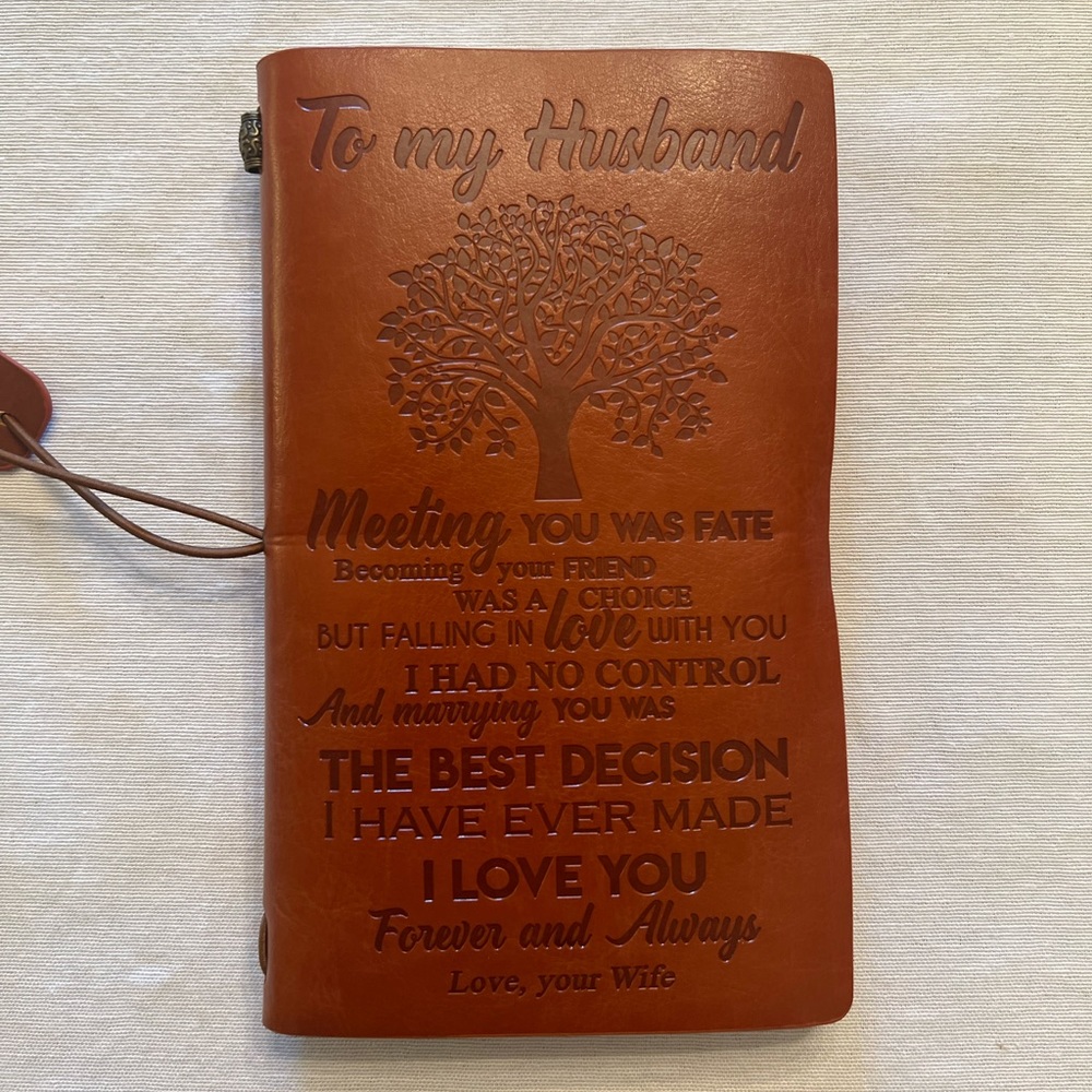BRAND NEW: “ To my husband”  Wedding/Anniversary Journal